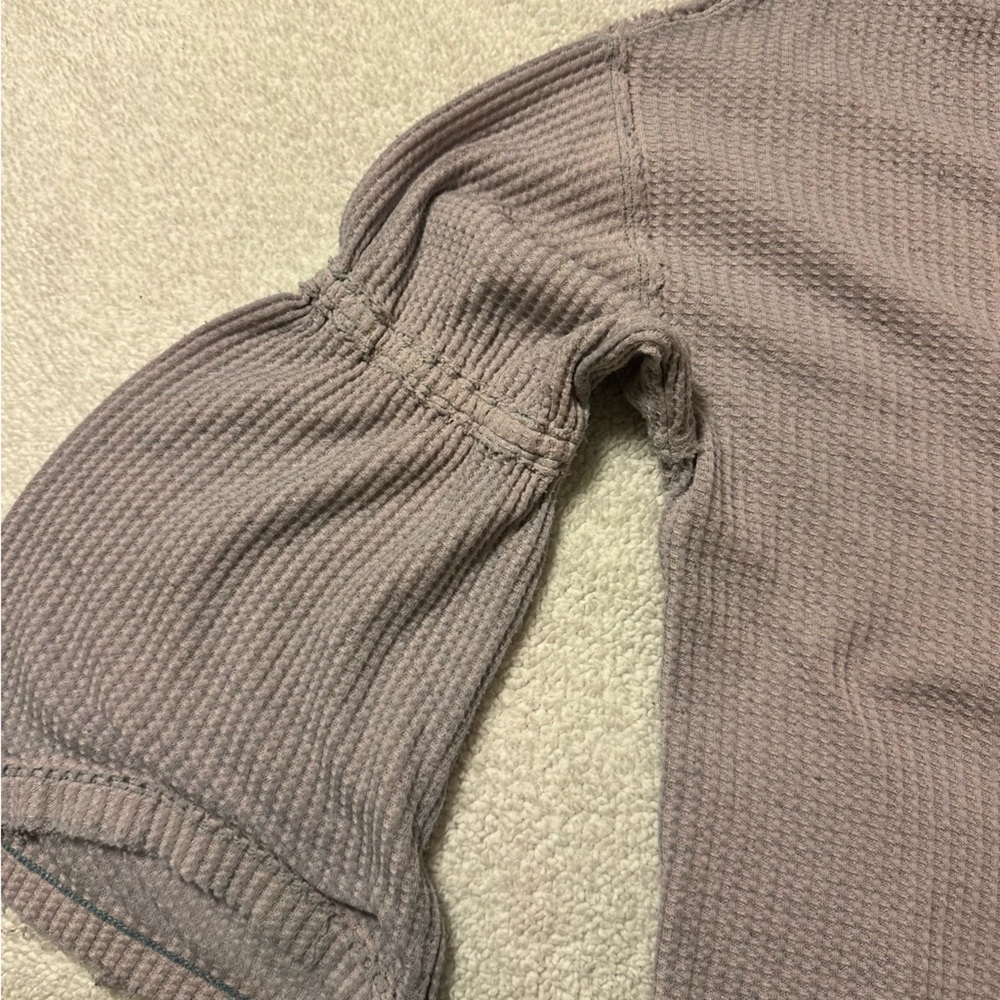 Free People Dahlia Thermal Long Sleeve Top - Lavender - Picture 11 of 12